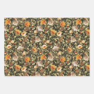 Tri-Garden Bloem Motief Vintage Inpakvellen Inpakpapier Vel