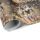 Tri gekleurde Cavalier Spaniel Puppies, Cadeaupapier (Rol Hoek)