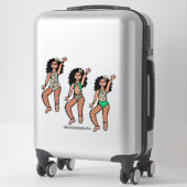 Tri-gestileerde danseres Pauw #2 Sticker (Koffer)