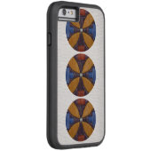 Tri Gold Flower Case-Mate iPhone Case (Achterkant/Rechts)