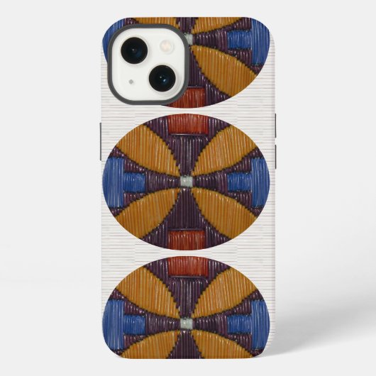 Tri Gold Flower iPhone Hoesje (Achterkant)