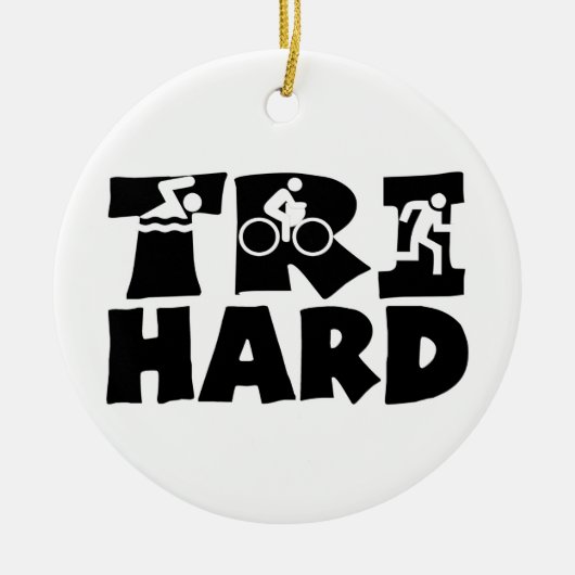 Tri Hard Keramisch Ornament (Voorkant)