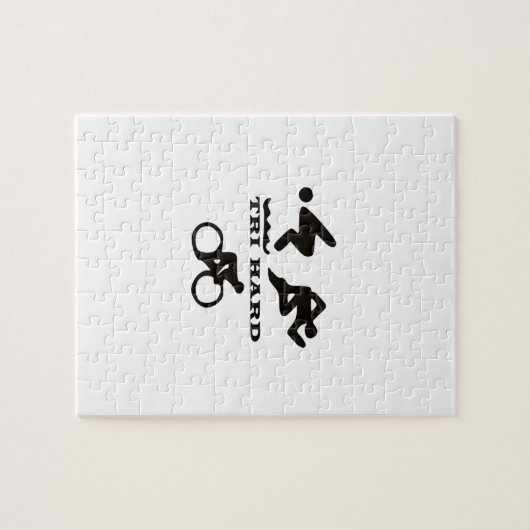 Tri Hard Triathlon geeft kleding en Accessoires Legpuzzel (Horizontaal)
