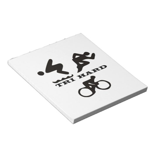 Tri Hard Triathlon geeft kleding en Accessoires Notitieblok (Schuin)