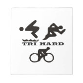 Tri Hard Triathlon geeft kleding en Accessoires Notitieblok (Voorkant)
