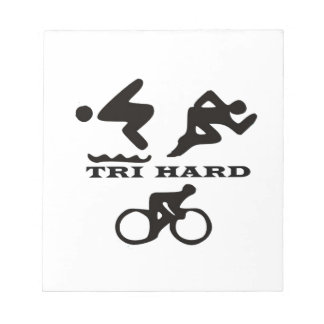 Tri Hard Triathlon geeft kleding en Accessoires Notitieblok