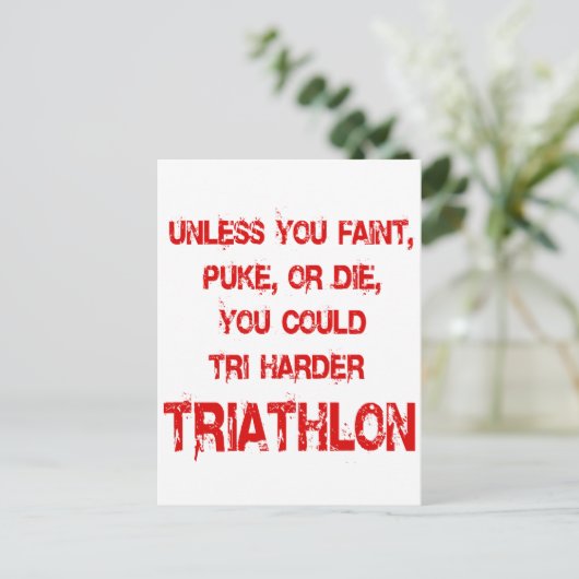 Tri Harder Briefkaart (Staand voorkant)