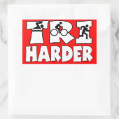 Tri Harder Rechthoekige Sticker (Tas)