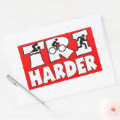 Tri Harder Rechthoekige Sticker (Envelop)