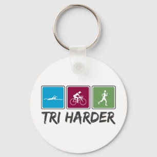 Tri Harder (Triathlon) Sleutelhanger