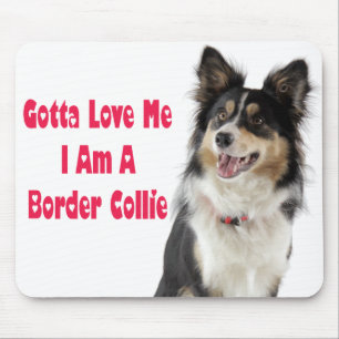 Tri-Kleur Border Collie Puppy Hond Muismat
