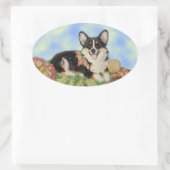Tri-kleur Corgi in Herfst Foliage Stickers (Tas)