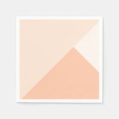 Tri kleur diepe perzik, roos wit en antiek wit servet (Voorkant)