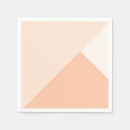 Tri kleur diepe perzik, roos wit en antiek wit servet