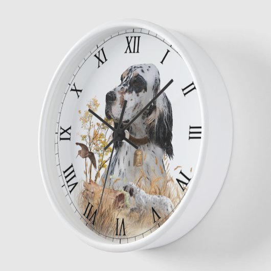 Tri Kleur Engels Setter Art, houtsnip jacht (Hoek)