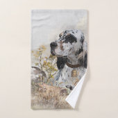 Tri Kleur Engels Setter Art, houtsnip jacht Bad Handdoek (Handdoek)