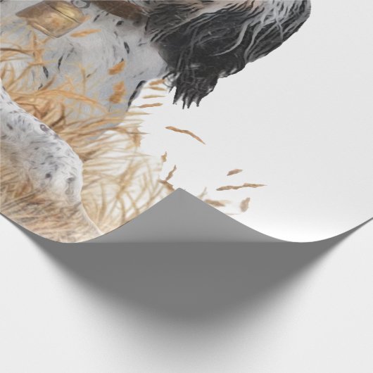 Tri Kleur Engels Setter Art, houtsnip jacht Cadeaupapier (Hoek)
