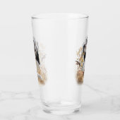 Tri Kleur Engels Setter Art, houtsnip jacht Glas (Rechts)