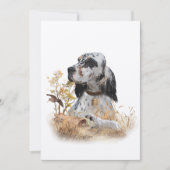 Tri Kleur Engels Setter Art, houtsnip jacht Kaart (Voorkant)