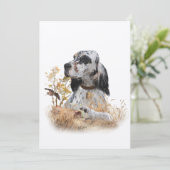 Tri Kleur Engels Setter Art, houtsnip jacht Kaart (Staand voorkant)