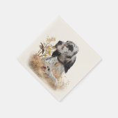 Tri Kleur Engels Setter Art, houtsnip jacht Servet (Hoek)