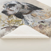 Tri Kleur Engels Setter Art, houtsnip jacht Sherpa Deken (3/4)