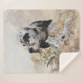 Tri Kleur Engels Setter Art, houtsnip jacht Sherpa Deken (Voorkant (horizontaal))