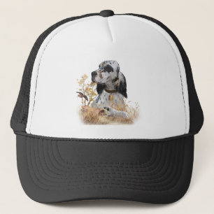 Tri Kleur Engels Setter Art, houtsnip jacht Trucker Pet
