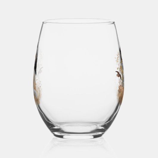 Tri Kleur Engels Setter Art, houtsnip jacht Wijnglas Zonder Voet (Rechts)