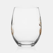 Tri Kleur Engels Setter Art, houtsnip jacht Wijnglas Zonder Voet (Links)