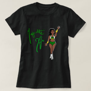 Tri Kleur Groen Twirl Meisje T-shirt
