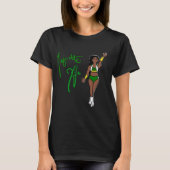 Tri Kleur Groen Twirl Meisje T-shirt (Voorkant)