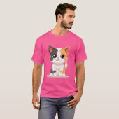 Tri kleur kat meisje t-shirt (Voorkant volledig)