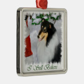 Tri Kleur Rough Collie Christmas Gifts Ornament (Rechts)