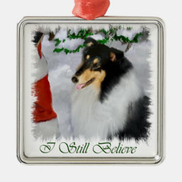 Tri Kleur Rough Collie Christmas Gifts Ornament