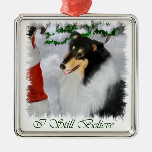Tri Kleur Rough Collie Christmas Gifts Ornament (Voorkant)