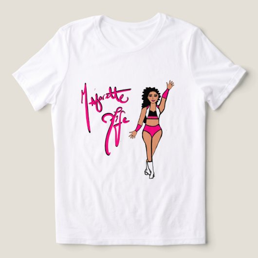 Tri Kleur Roze Draai Meisje T-shirt (Design voorkant)