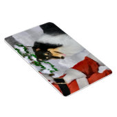 Tri Kleur Ruw Collie Met Kerstmis Magneet (Rechterzijde)