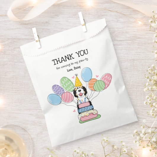 Tri Kleur Sheepadoodle Verjaardagsfeest Bedankzakje (Geknipt)