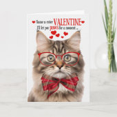 Tri Kleur Tabby Cat Lover Valentijn Feline Humor Feestdagen Kaart (Voorkant)
