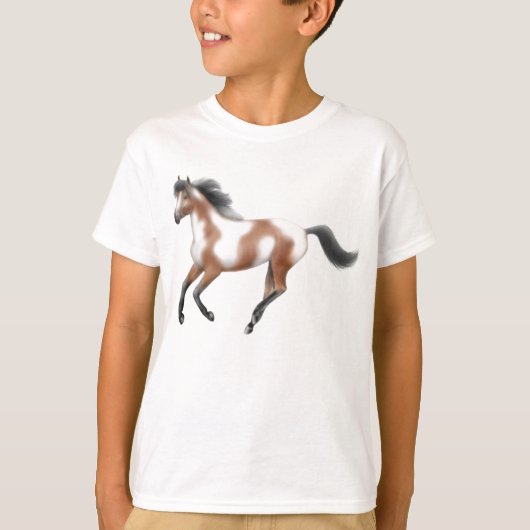 Tri Paint Horse Kinder T-Shirt (Voorkant)