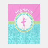 Tri-pasta-kleurendanser met Aqua Tile Fleece Deken (Voorkant)