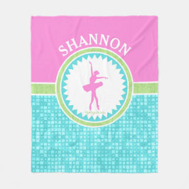 Tri-pasta-kleurendanser met Aqua Tile Fleece Deken