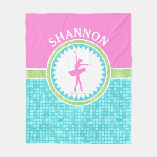 Tri-pasta-kleurendanser met Aqua Tile Fleece Deken (Voorkant)