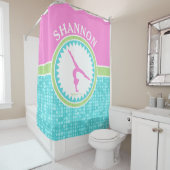 Tri-pasta-kleurengymnastiek met Aqua Tile Douchegordijn (In situ)