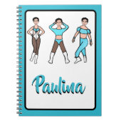 Tri Pose Dancer Aqua #2 Notitieboek (Voorkant)