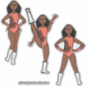 Tri-Pose Dancer Flamingo #1 Sticker (Voorkant)