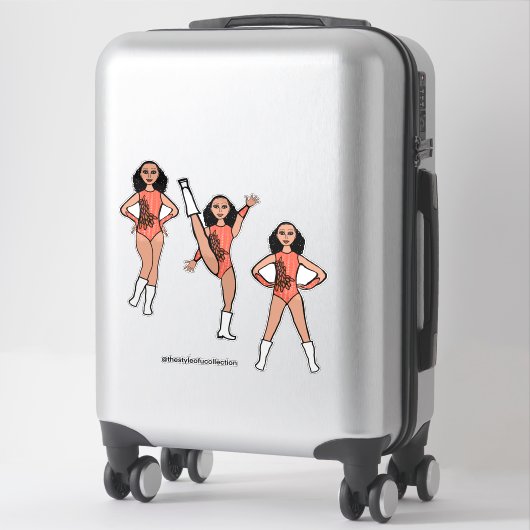 Tri-Pose Dancer Flamingo #2  Sticker (Koffer)