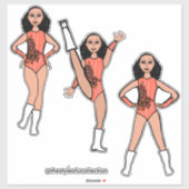 Tri-Pose Dancer Flamingo #2 Sticker (Vel)