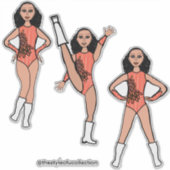 Tri-Pose Dancer Flamingo #2 Sticker (Voorkant)